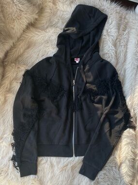 Juicy Couture Fringe Zip Up